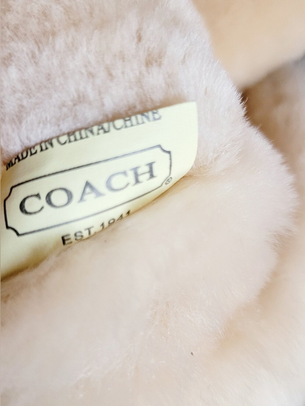 Coach Danee Taupe Suede Shearling Wedge Ankle Boots with Side Zip 10 - Picture 2 of 16